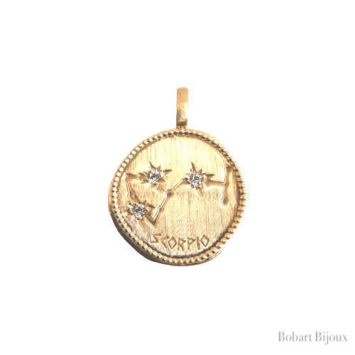 Médaille pendentif Scorpion - Constellation