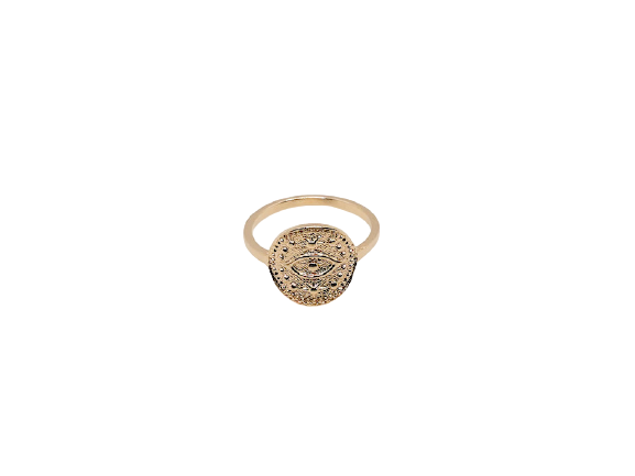 Bague Ora Oeil protecteur - Bobart bijoux créateur - plaqué or
