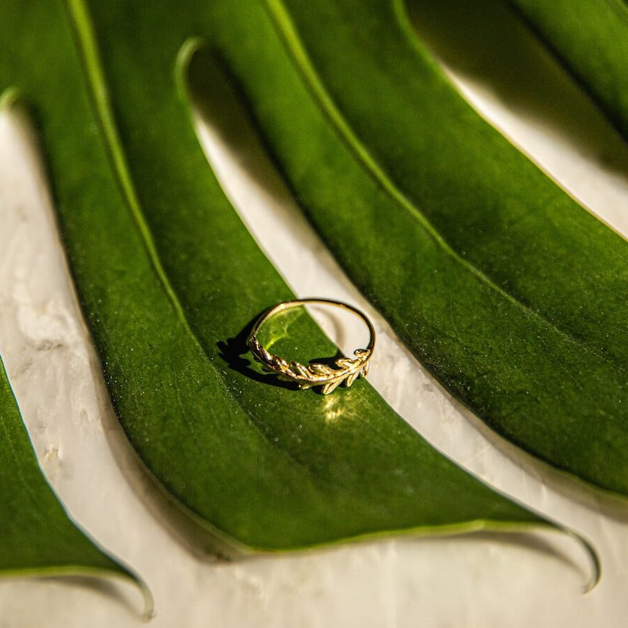 Bague Laurier Bijoux cr ateur plaqu or fin et tendance Paris