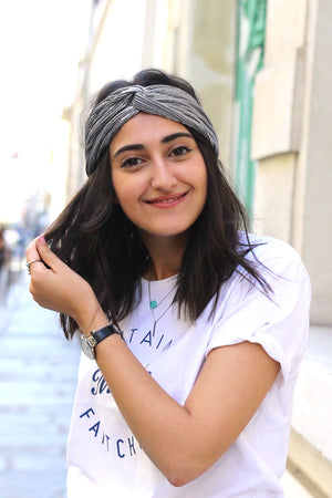 Headband Plissé argent - Laure Derrey - créatrice accessoire pour cheveux - Made in Paris