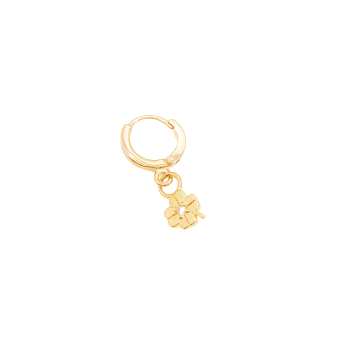 mini créole plaqué or à l'unité trèfle