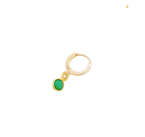 mini creole onyx vert pierre pendante