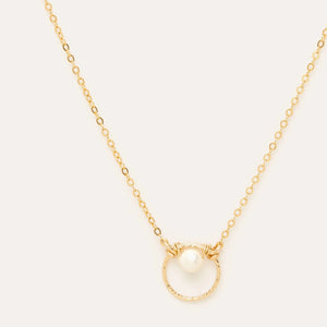 Collier anneau - Perle de culture - Yay bijoux gold filled