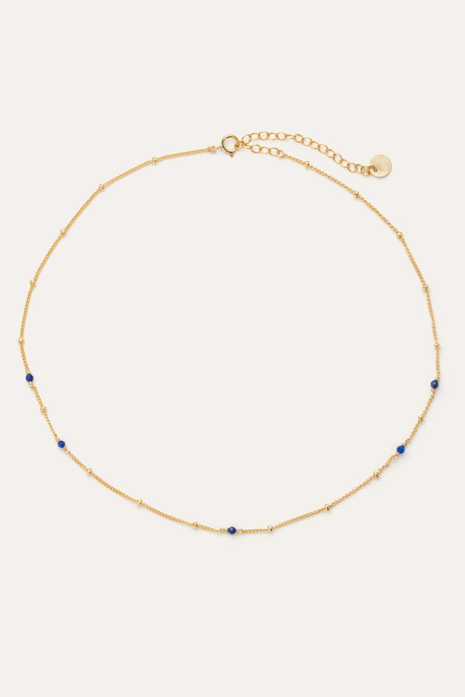 
            
                Charger l&amp;#39;image dans la galerie, Collier ras de cou chaîne fine gold filled - Yay - Lapis Lazuli - marque créateurs 
            
        