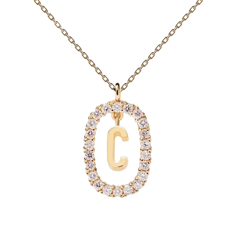 Collier Lettre C - Or et Diamant