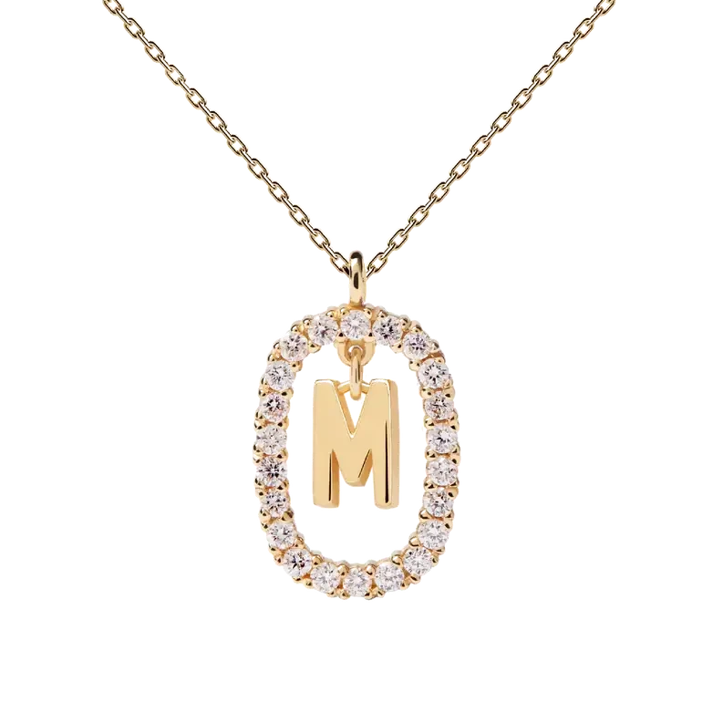 Collier Lettre M - or et diamant - PD PAOLA - collection fine jewelry