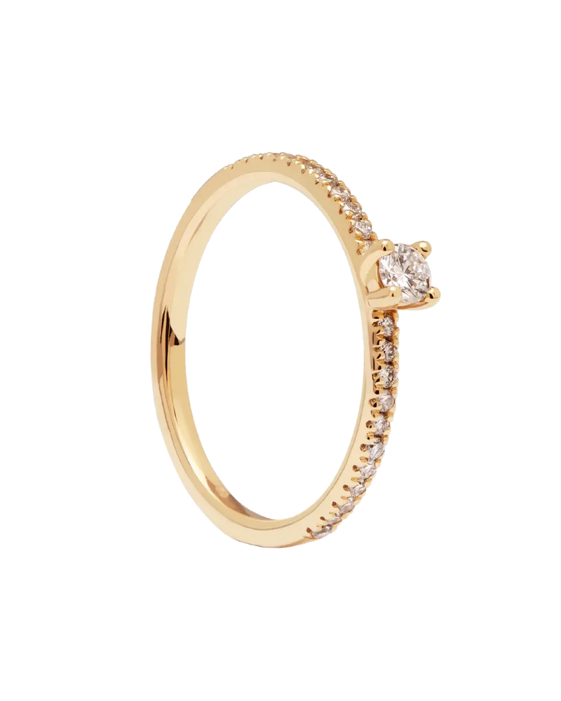 Bague diamant pavée alliance - fiançaille - PD PAOLA 