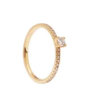 Bague diamant pavée alliance - fiançaille - PD PAOLA 