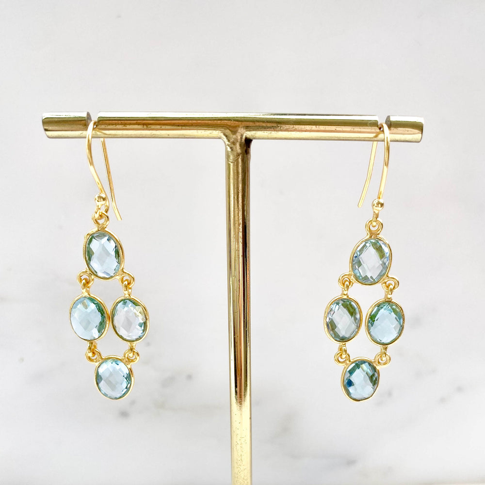 Boucles d'oreilles Topaze - pierres semi-précieuses - bijoux fins créateurs
