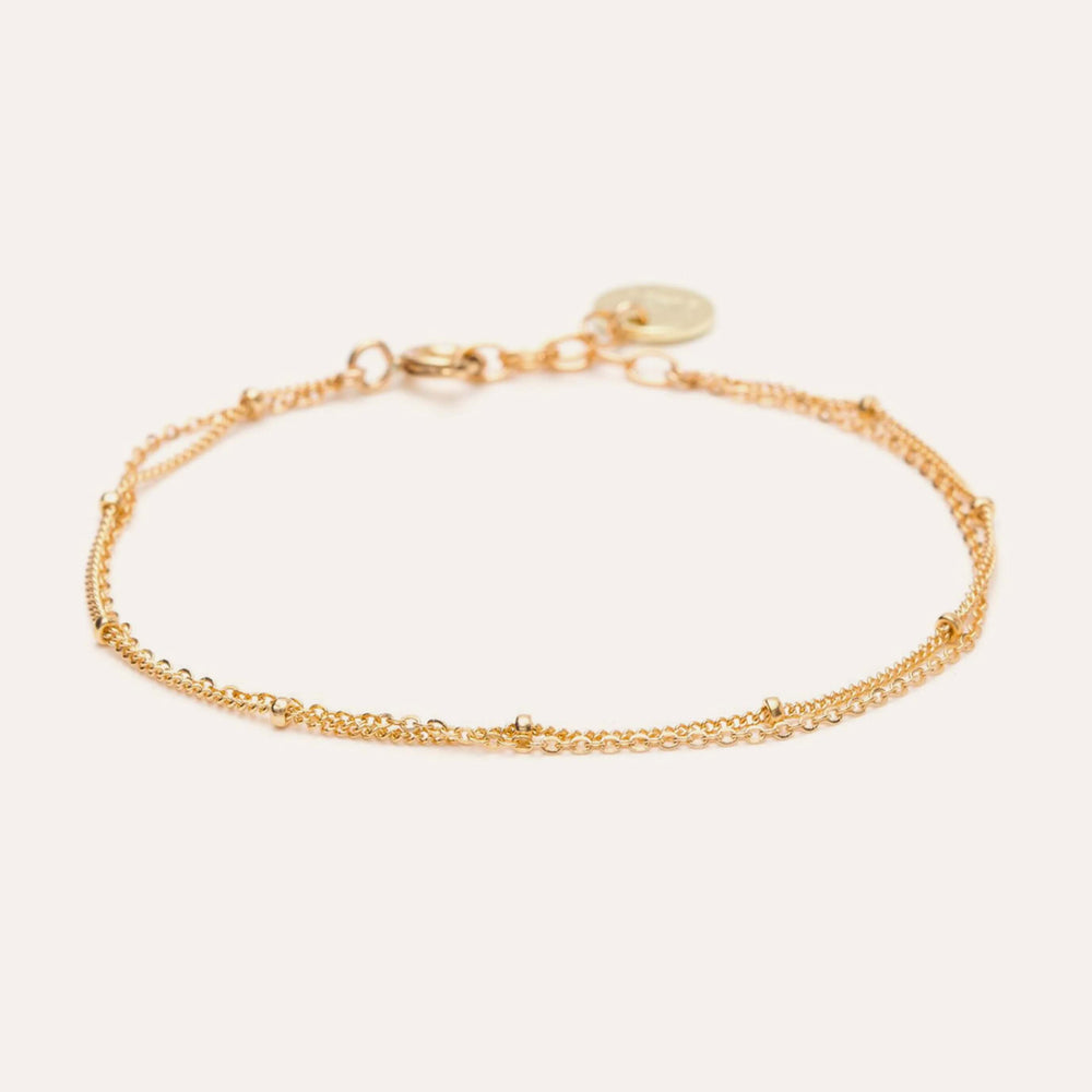 Bracelet Chaîne double or - gold filled - Yay 