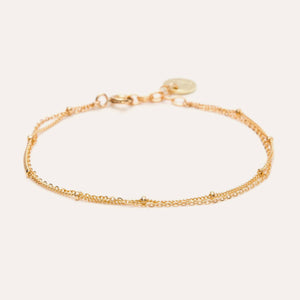 Bracelet Chaîne double or - gold filled - Yay 