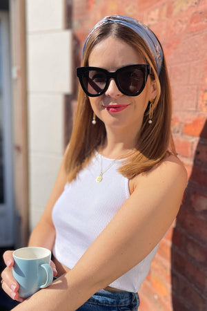 Laure Derrey - Accessoire Cheveux - Headband Bleu - Headband Bleu - Headband Laure Derrey - Bandeaux Cheveux - Bandeau Coton - Bandeaux Cheveux Coton 