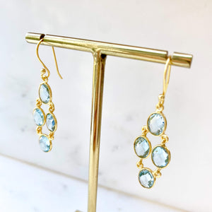 Boucles d'oreilles Topaze - pierres semi-précieuses