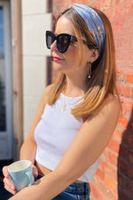 Laure Derrey - Accessoire Cheveux - Headband Bleu - Headband Bleu - Headband Laure Derrey - Bandeaux Cheveux - Bandeau Coton - Bandeaux Cheveux Coton 