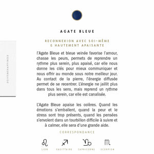 Agate Bleue - Vertus Pierre - Vertus Pierre Bleue - Vertus Agate Bleue - Bijoux Agate Bleue - Give Me Happiness - Bijoux Gold Filled - Bijoux Femme Pierre - Bijoux Femme - Bienfaits Pierre Naturelle - Bijoux Pierre Naturelle