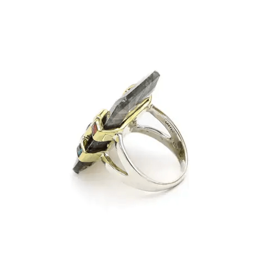 Bague cassia - Labradorite - CANYON BIJOUX bague argent - createurs francais