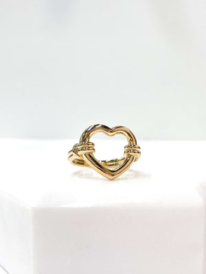 Bijoux Créateur - Bijoux Fait Main - Bijoux Fantaisie - Bijoux Femme - Bague Plaqué Or - Bague Femme - Bijoux - Plaqué Or - Bague Coeur 