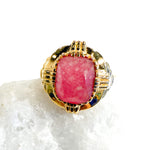 Bague art déco Quart fraise réglable