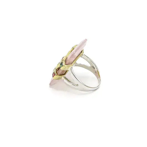 Bague cassia - quartz rose- CANYON BIJOUX createurs francais - bijoux créateurs - bobart bague 