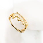 Bague Amore - cristal de roche - plaque or