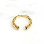 Bague Noma - Striée Vert