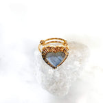 Au fil de Lo - Bague coeur labradorite - Bijoux créateurs