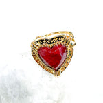 Bague Coeur de pierre - Sillimanite Rouge