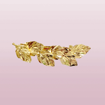 Barrette à cheveux - Feuilles or