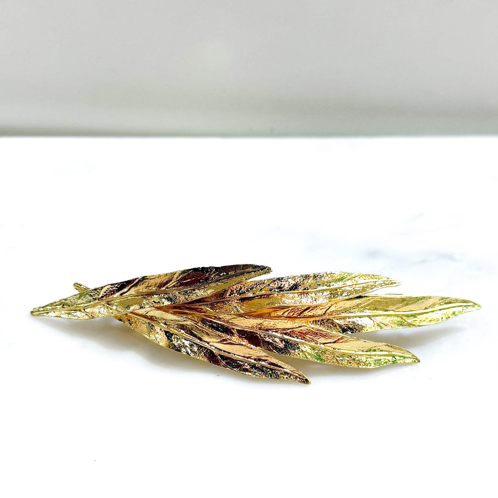 Barrette à cheveux - feuille laurier or - Bobart - accessoires cheveux 