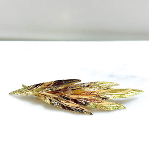 Barrette à cheveux - feuille laurier or - Bobart - accessoires cheveux 