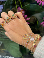 Bague Eclats de toumalines Au fil de Lo reglable - made in france - made in Paris - french jewels - deisgner jewelry