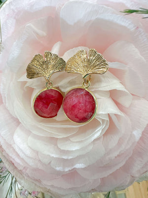 Boucle d'oreilles Ginkgo bloom (plusieurs couleurs)