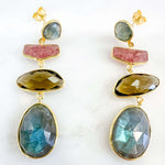 Boucles d'oreilles Veda - pierres naturelles