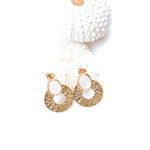 Boucle d’oreilles puces Aglaia - nacre