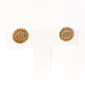 Boucles d'oreilles Fleurs - Boucles d'oreilles Femme - Bijoux Créateur - Bijoux Fantaisie - Bijoux Femme - Boucles d'oreilles - Plaqué Or - Bijoux Plaqué Or