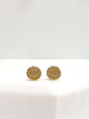 Bijoux Créateur - Bijoux Plaqué Or - Plaqué Or - Boucles d'oreilles Femme - Bijoux Femme - Boucles d'oreilles Fleurs - Bijoux Fantaisie - Boucles d'oreilles Femme