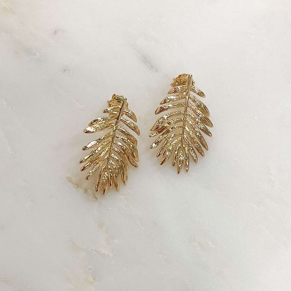 Boucles d'oreilles Palm - Plaqué Or