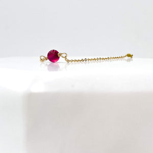 Bracelet Give Me Happiness - Agate Fuchsia - Gold Filled - Bijoux Créateur - Bracelet Agate Fuchsia