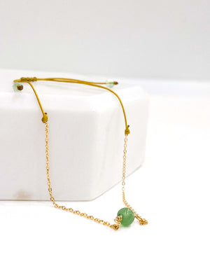Bracelet Femme - Bijoux Femme - Bijoux Pierre Verte - Bijoux en Gold Filled - Bijoux Fantaisie Paris - Aventurine - Bijoux Pierre Naturelle - Bijoux Artisanaux - Bobart Bijoux - Bijoux Aventurine