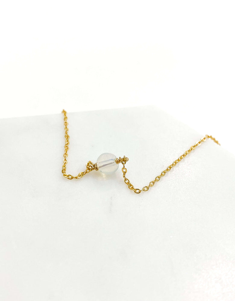 bracelet opale gold filled resistant à l eau bijou createur pierre semie precieuse give me happiness