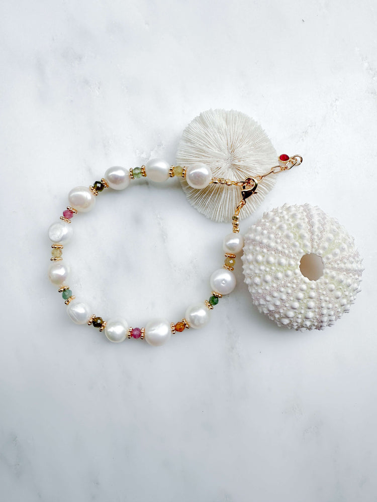 Bracelet Antoinette - perle et tourmaline
