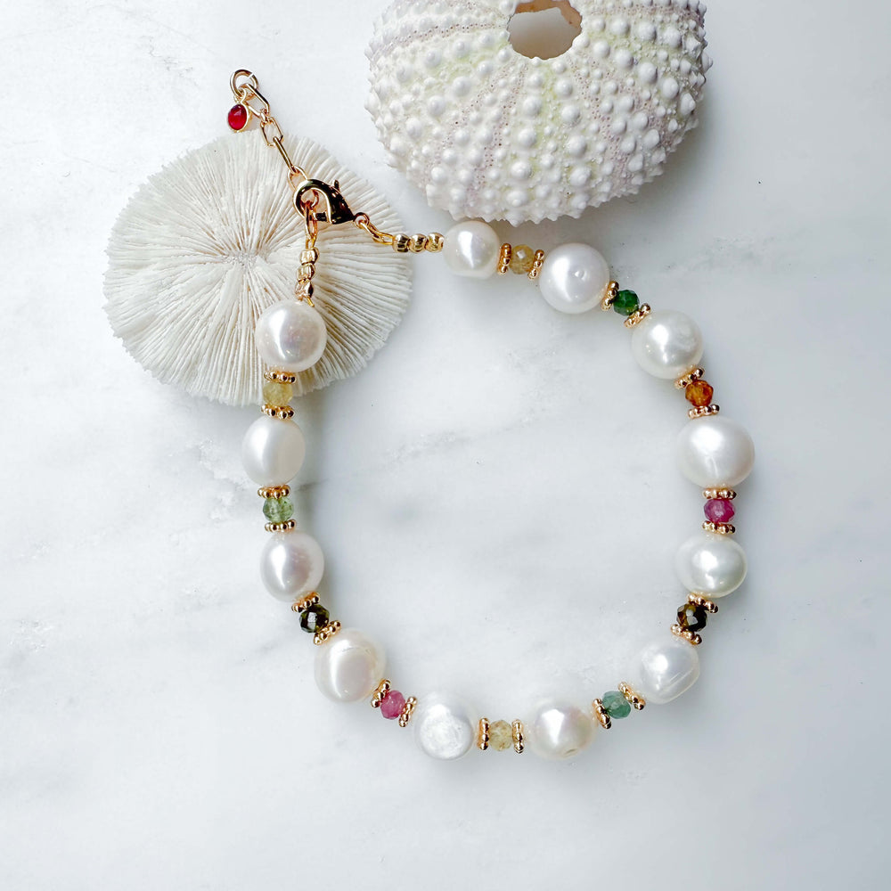 Bracelet Antoinette - perle et tourmaline