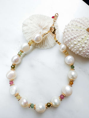 Bracelet Antoinette - perle et tourmaline