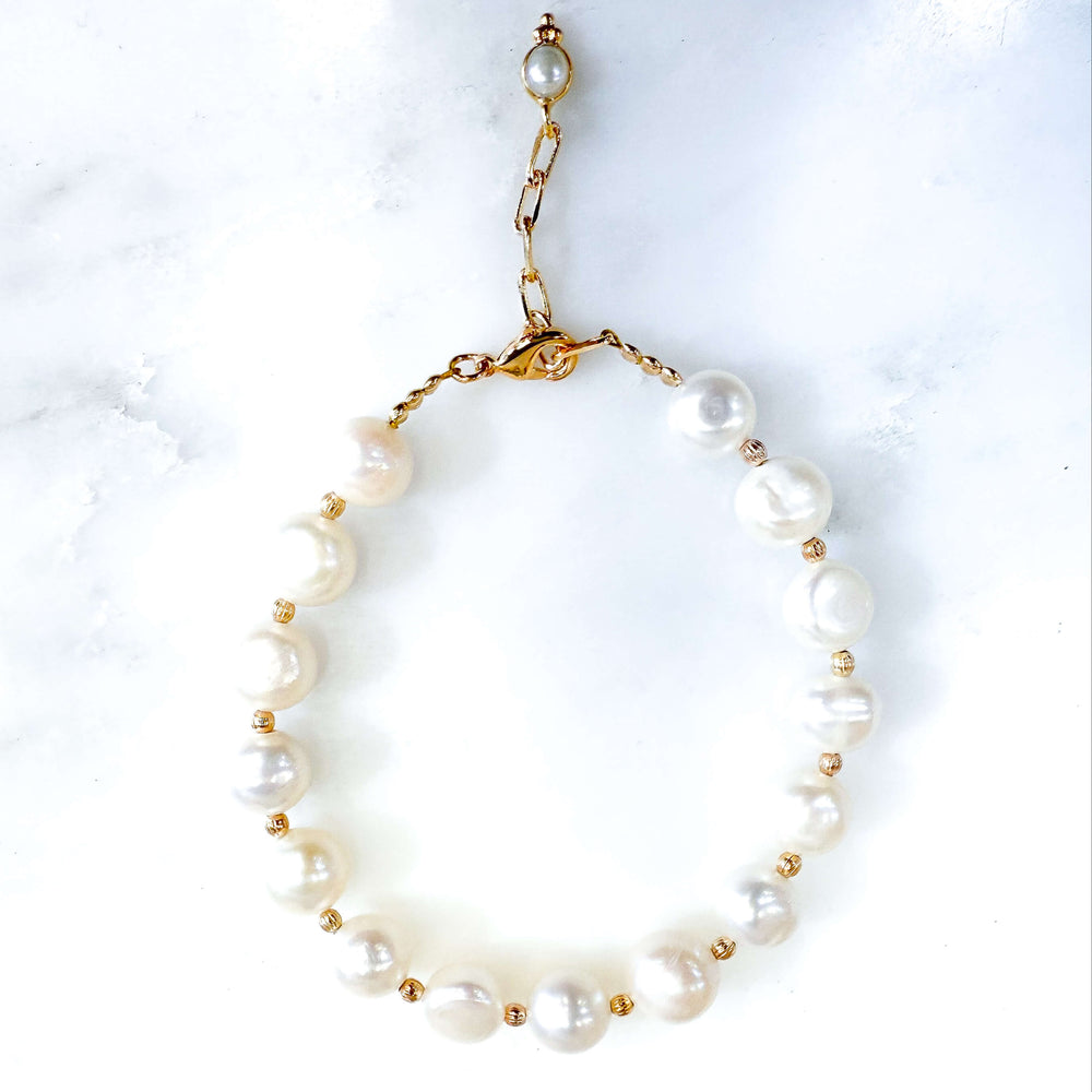Bracelet Marie-Jeanne  - perle et plaqué or