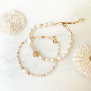 Bracelet Marine - perle et plaqué or