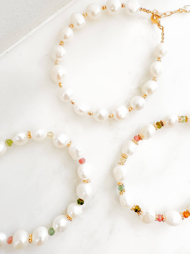 Bracelet Marie-Jeanne  - perle et plaqué or
