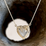 Collier Coeur de pierre - labradorite