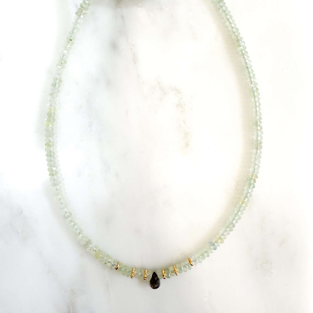 Collier Aja - Préhnite et Labradorite