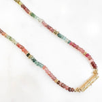 Collier Multi Tourmalines naturelles - Tube