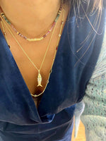 Bijoux pierres semi-precieuse BOBART bijoux - collier tourmaline et poisson